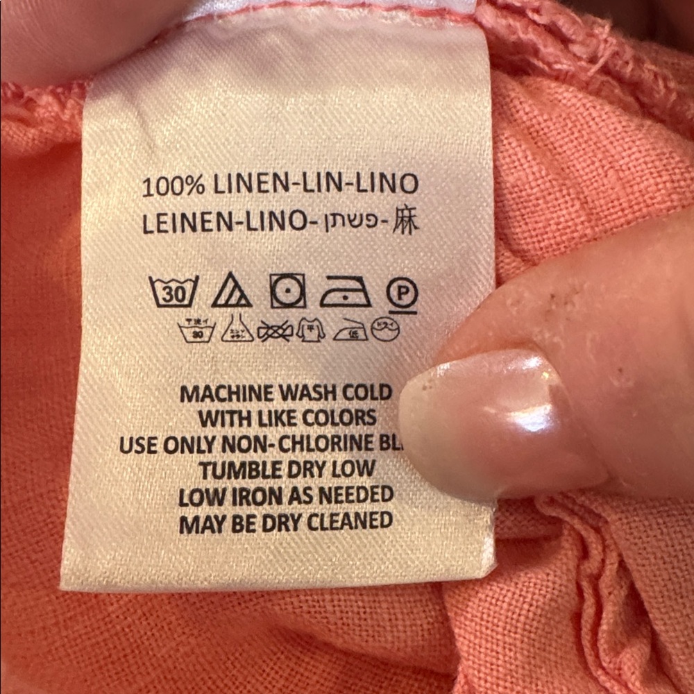Free People Coral Linen short jumpsuit - Picture 3 of 7